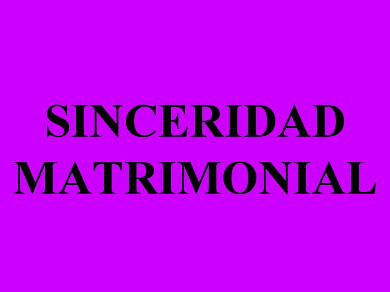 Sinceridad Matrimonial